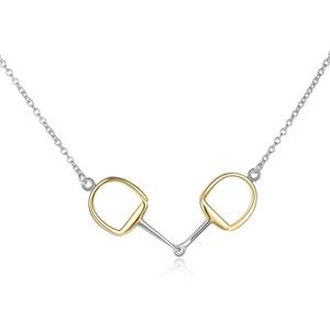 Sterling Silver Horse Snaffle Pendant Necklace